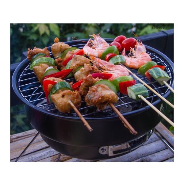 Металл штемпелюя грилей барбекю 25.6*21.5cm печь стальных на открытом воздухе мини портативную