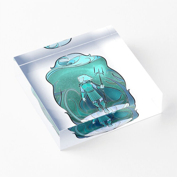 UV Printing Solid Acrylic Block With Fine Polished Edges Acrylic Logo Block