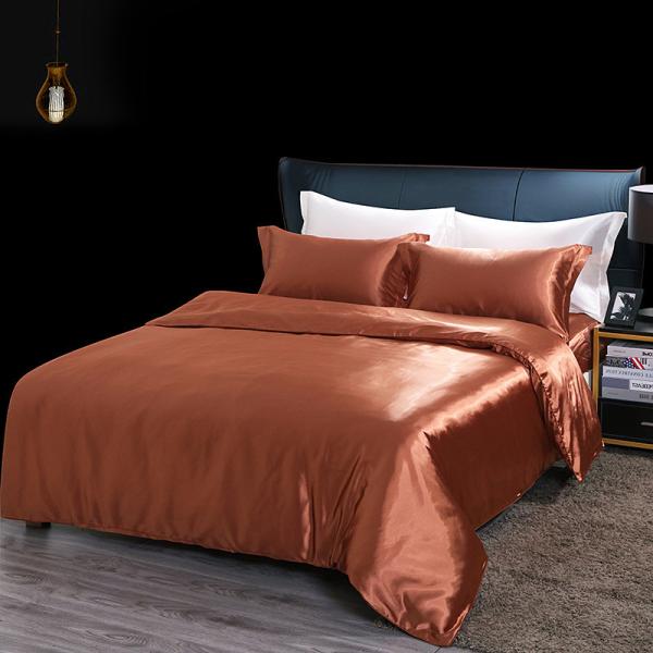 4pcs 16mm King Size Luxury Fluffy Mulberry Silk Bedding Sheets For Home