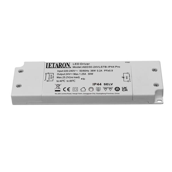 18 Year Factory Integrated Driver and Sensor Solution IP44 EU Ultra-Thin Conventional Low Voltage 30W Letaron LED Driver Power Supply