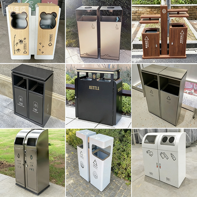 Eco-Friendly Customizable Stainless Steel Garbage Bin for Outdoor Use Easy to Clean