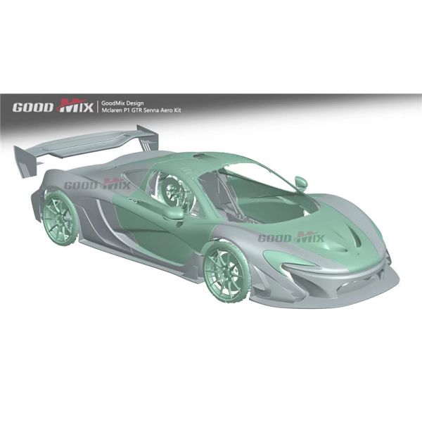 For McLaren P1 Body Kit   P1 Upgraded GTR Style Front and Rear Bumper Spoilers Carbon Fiber Body Kit