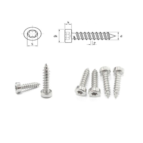 304 Stainless Steel Screw M6 M8 Cylindrical Head Screw Phillips Drive