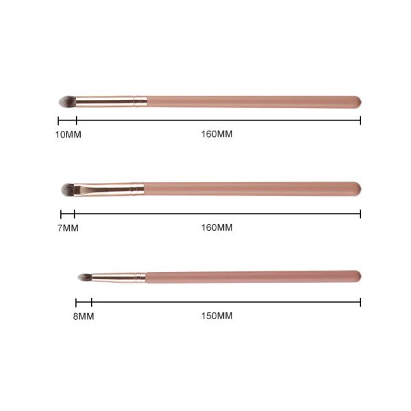 жестокости логотипа набора щетки теней для век 5pcs ручка частной свободная классическая розовая деревянная