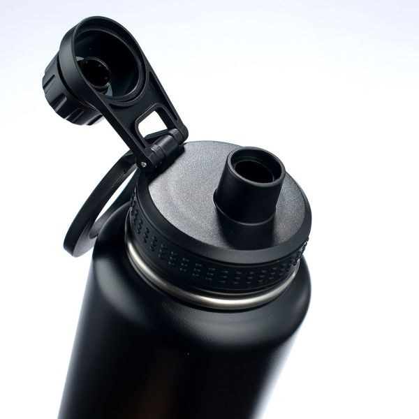 32 OZ Bouteille d'eau isolée Violet Grand métal isolée en acier inoxydable Bouteille d'eau de sport grande Bouteille d'eau de voyage avec 2 couvercles Bouteille thermique isolée