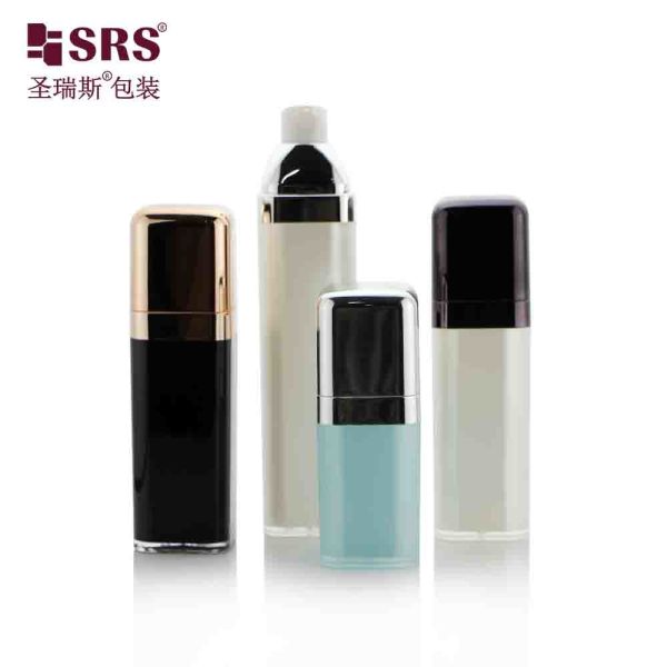 Custom Color Elegant Empty Cosmetic Lotion Square Airless Pump Bottle