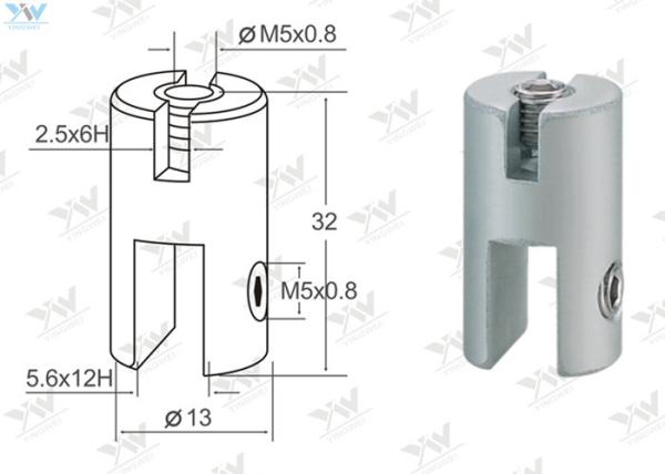 Single Sided Cable Sign Hanging Systems Satin Finishing For Indoor Applications