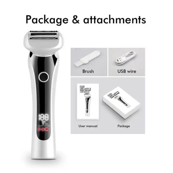 ANBOLIFE Electric Shaver for Women with Digital Display Full Body and Underarm Hair Removal Device