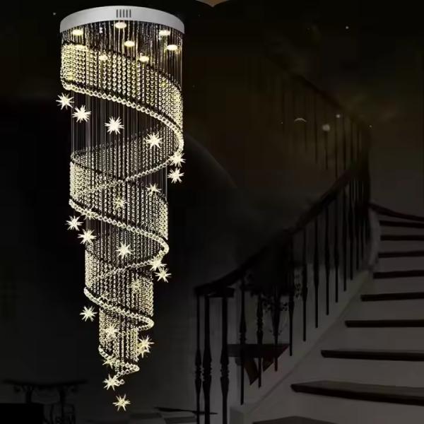 Modern Luxury Crystal Chandelier LED Ceiling Light for Living Room