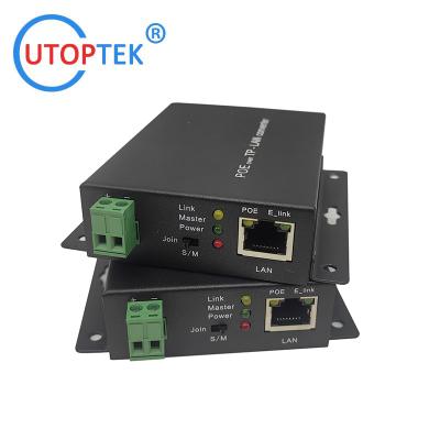 UT-1EP2W-S/M POE POC EOC IP Ethernet over 2wire extender Converter 500meters for outdoor/indoor/elevator IP camera