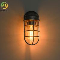 Lampe de chevet en verre de lampe de mur de fer de rétro de mur de lampe d'Art Dining Room Living Room d'habillement cavité industrielle de magasin
