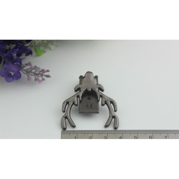 Production classic old style elk head light gold metal handbag locks