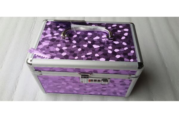 Nice Popular Bright Color Leathered Board Makeup Case Aluminum Framed With Lock