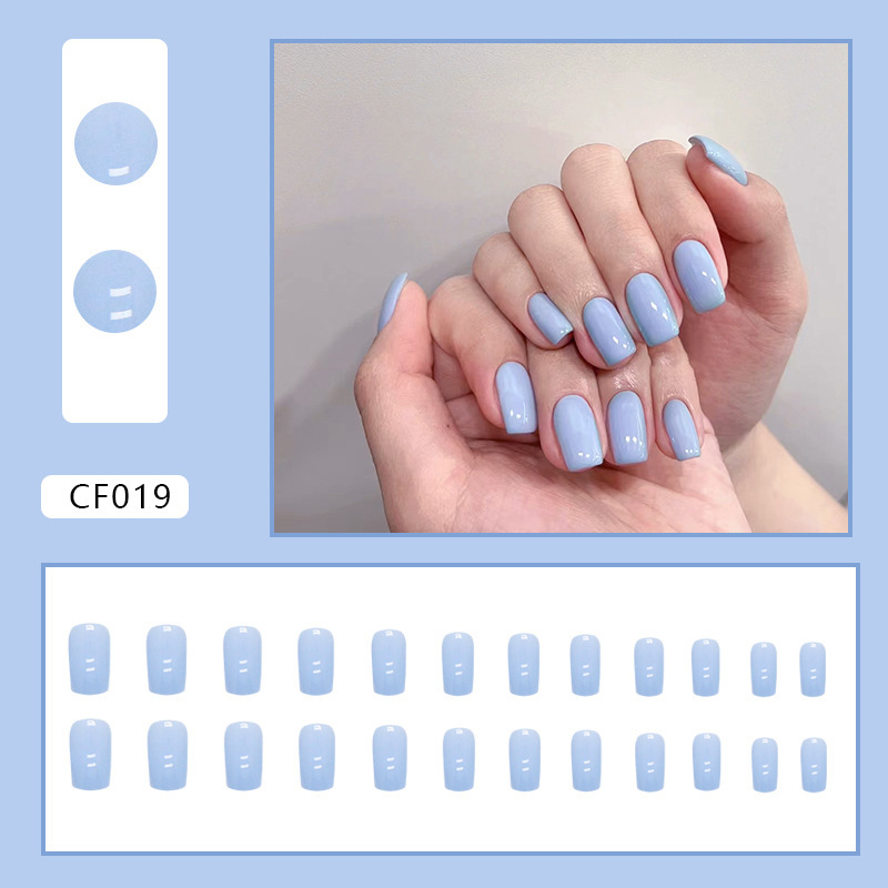 Short Medium Solid Color Press On Nails Almond False Nails OEM ODM