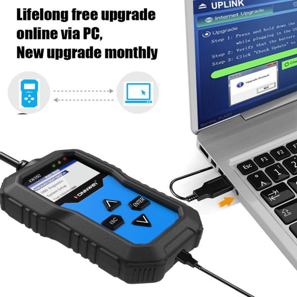 2.4 Inches ABS SRS BAT Car Diagnostic Scanner KONNWEI KW350 for VW Audi Skoda Seat