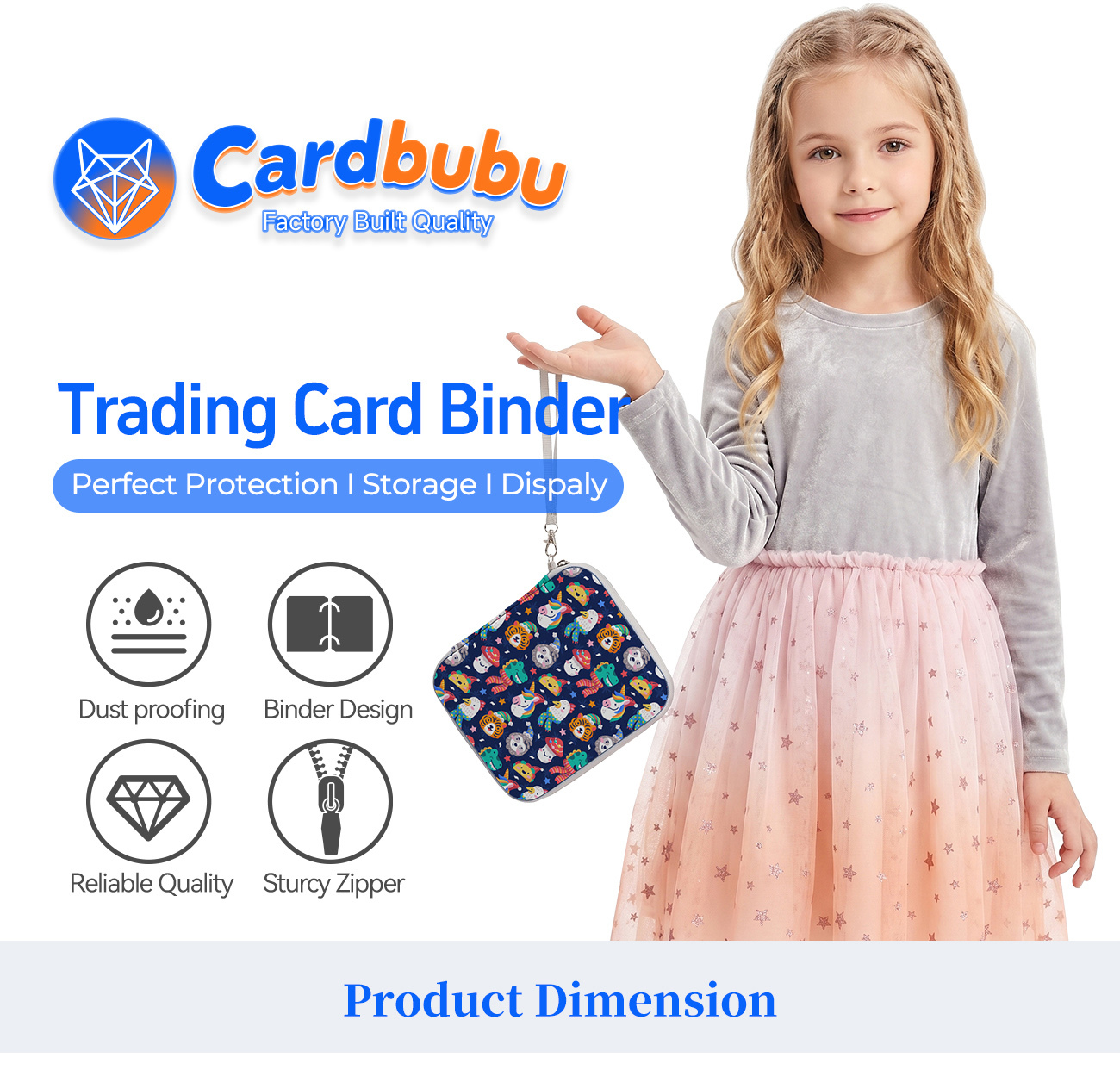 Oxford Cloth YuGiOh Card Binder EVA 80 Cards Pokemon Book Holder