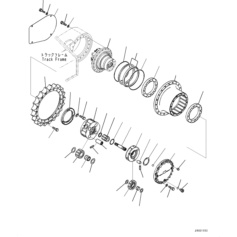 Excavator Travel Gearbox , 20Y-27-41120 Komatsu PC200-8 PC200LC-8 Final Drive Gear
