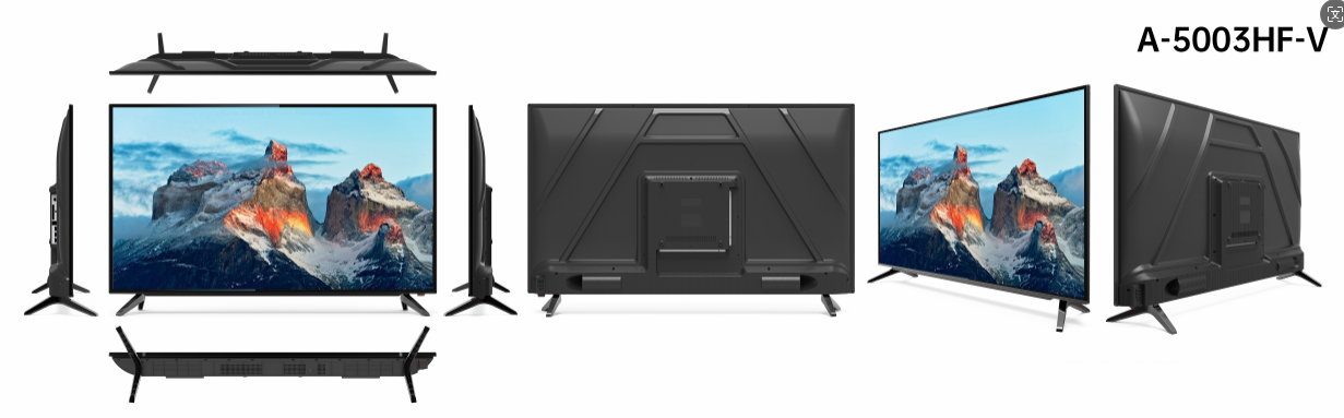 Vidre trempé LED Android TV 50 pouces Support télécommande USB Android TV