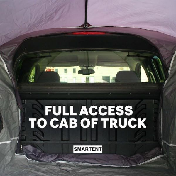 72 дюймовый серый пикап для кемпинга 4-сезонный 2-человеческий стекловолокнистый столб водонепроницаемый покрытый полиэстер с решетчатыми окнами