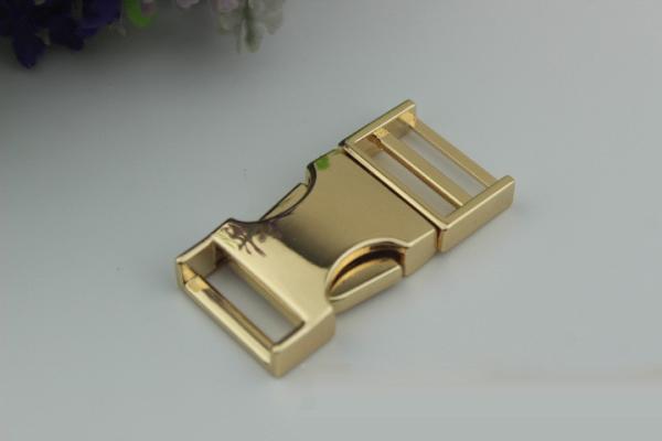 High Quality Zinc Alloy Light Gold 3/4 Inch Quickly Release Metal Buckles For Dog Collar