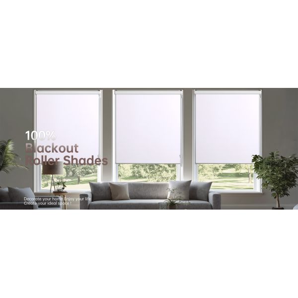 100% Blackout Roller Shades Fabric with UV Protection and Customizable Options for Window Shades