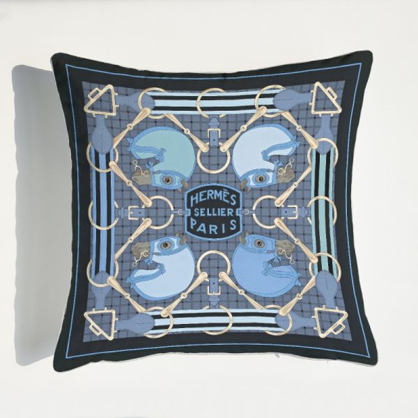 Customisable Navy Blue White Japanese Cushion Cover Wedding Decor Pillowcase