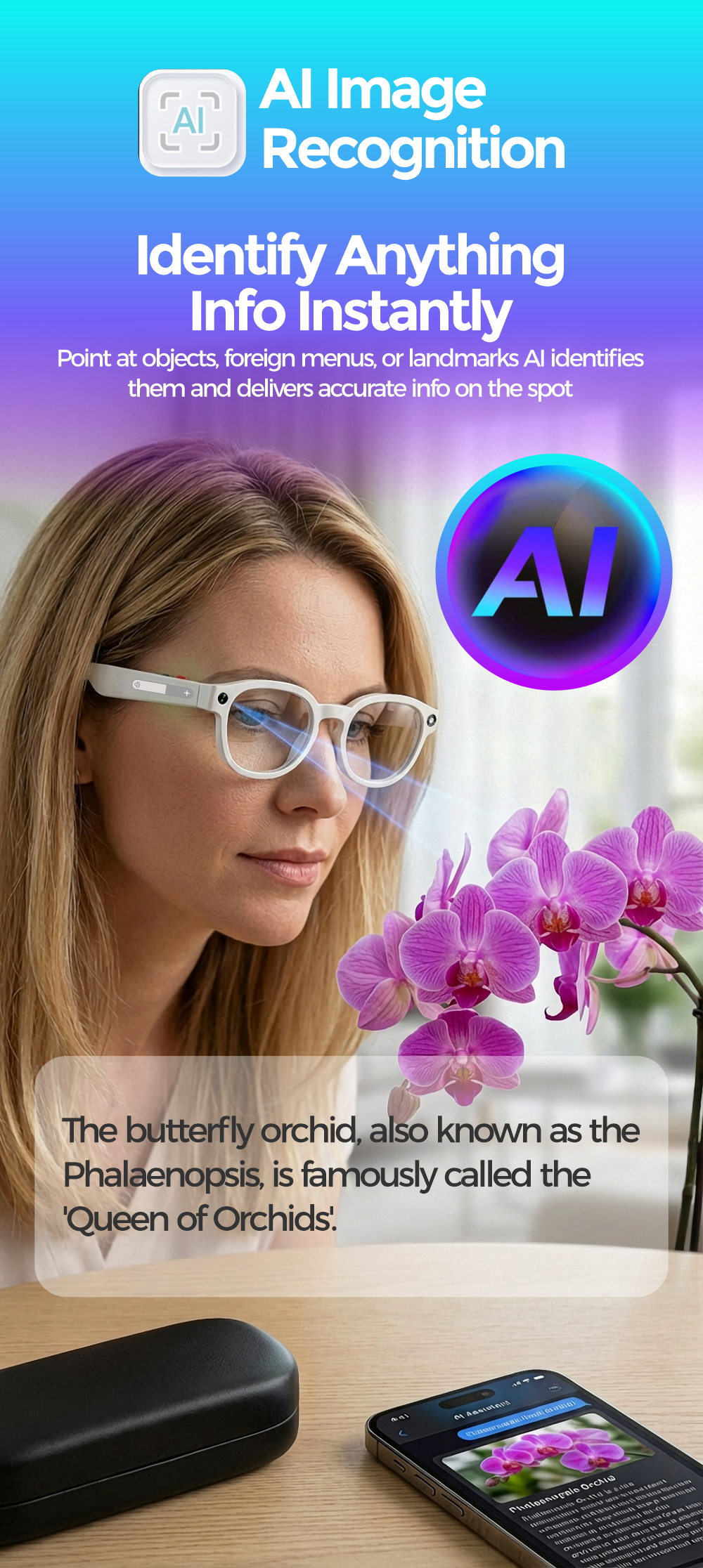 S1 New AI Smart Glasses Dual-Lens Display Translation AI Dialogue Assistant Action Photography
