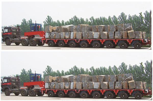 Hydraulic Bridge Truck Trailer with 500 Tons Capacity and Multi-axle Goldhofer Axles