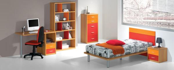 Children room furniture-Bed, bedside table, desk.