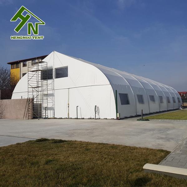 Barraca curvada do campo de tênis do dossel do PVC do quadro do estilo de TFS tela opaca de alumínio