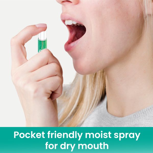 4Packs Flavoured Dry Mouth Spray Xylitol Alcohol Free 0.33 Oz/Pack