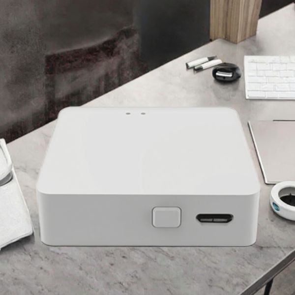 SIXWGH Smart Zigbee Multifunctional Gateway Home Automation Mini Hub for Wi-Fi&Blue Tooth Protocol Voice Control Secure Remote