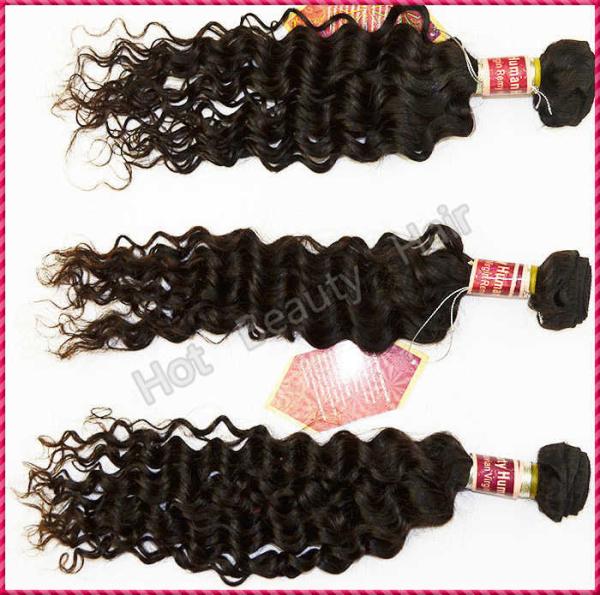 Black Remy Peruvian Virgin Human Hair Extensions 18 22 Loose Wavy Natural Wave