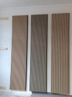 Panneaux acoustiques linéaires en bois - Installation rapide - Décoration murale pour bureau à domicile, cinéma