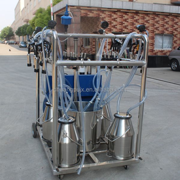 8 Bucket HL-JN03 Mobile Milking Machine with 25 Litre Milk Bucket and 5-6 min/cow Milking Time for Cows