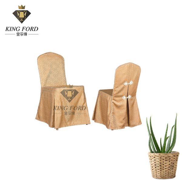 100% Polyester Stretchable Dining Back Chair Covers Plain Dyed