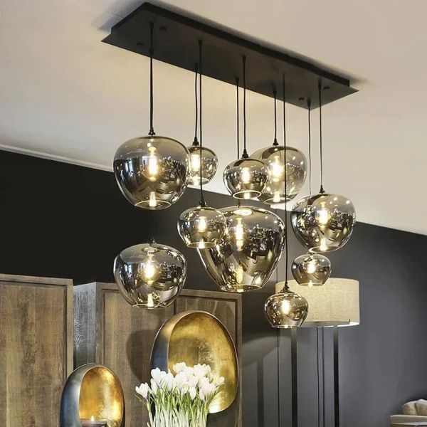 Modern Glass Chandeliers For Dining Tables Living Room Kitchen Office Coffee Hanging Lamp (WH-AP-679)