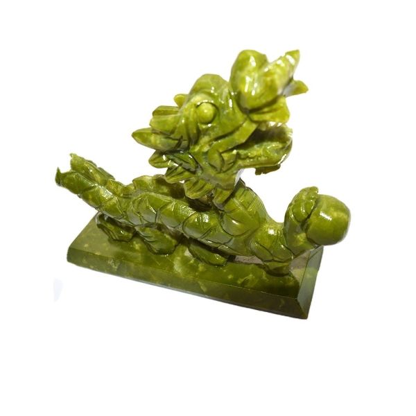 Jade Crafts Engraving Carving Type Asian Inspired Jadeite Statue for Unique Collectibles