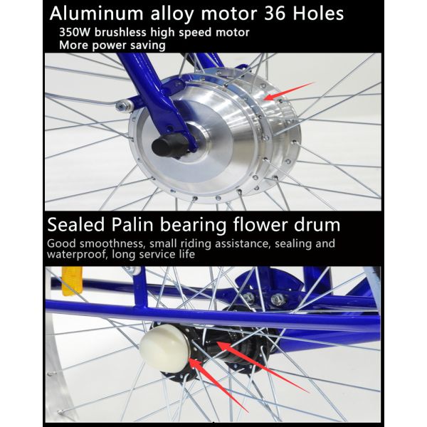 24 дюйма Розовый многофункциональный взрослый трехколесный велосипед с съемным сиденьем пассажира