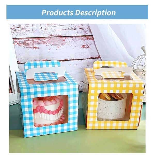 Initial Payment Personalized Acrylic Happy Birthday Cake Box with Custom Logo Design