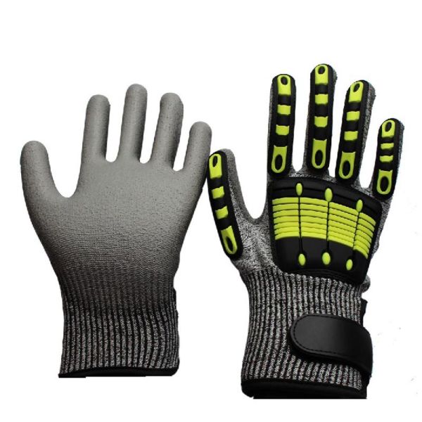 Sandy Nitrile Coating Cut Proof Work Gloves Mechanic Cut Resistant Safety Gloves