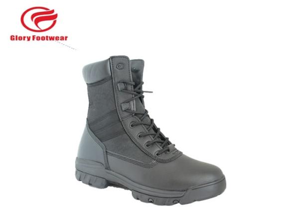 Stitching S1 / S1P Standard Leather Military Boots , Black Desert Tactical Boots For Men