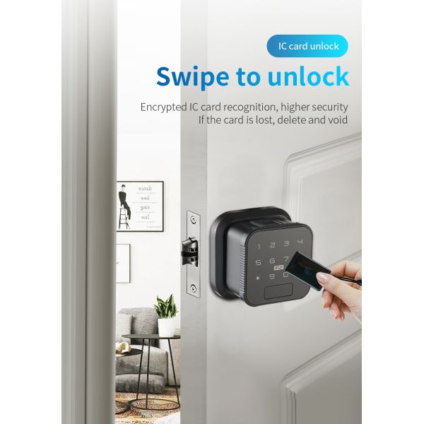 Алюминиевый Блютуз отпечаток пальца дверной замок WiFi Блютуз домашний дверной замок