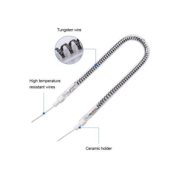 Customizable Voltage Carbon Fiber Infrared Heating Lamp with Quick Controllable Heat and Universal Burning Position