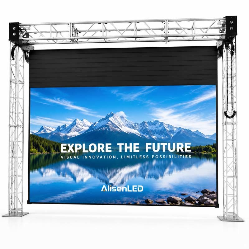P2.6 Rollable LED Screen with 3840Hz Refresh Rate 1000 kg/m2 Load Bearing and 17Kg/m2 Weight