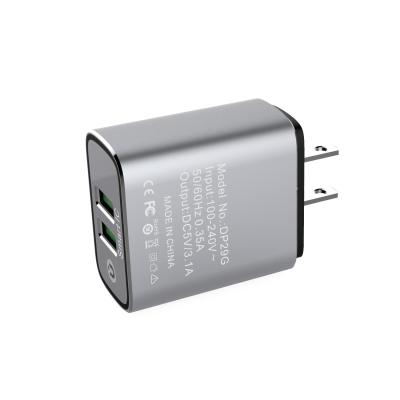 Private model authentication 5v3.1a double USB brigade fill aluminum alloy double straight charge