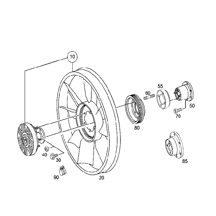Mercedes Benz Truck Parts Engine Cooling Fan Blade A9062050406 ISO9001
