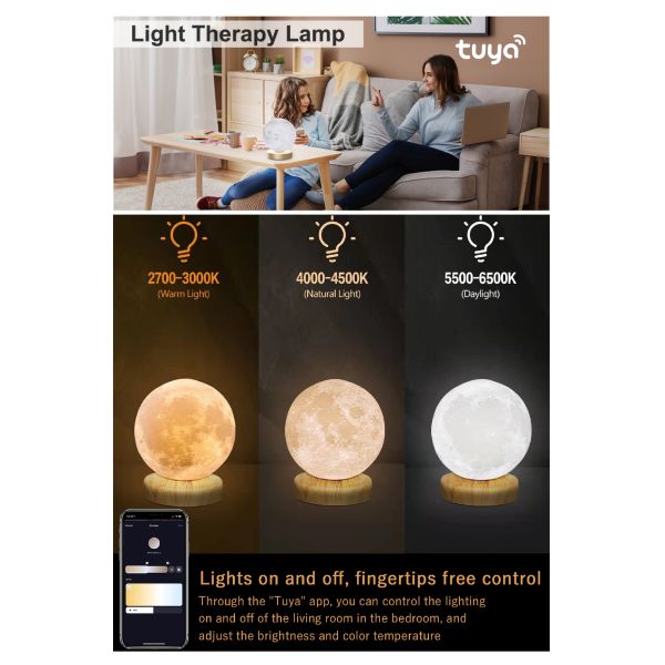 16W Smart Light Therapy Lamp Remote Control Circadian Optics Lamp White / Silver / Gold / Black