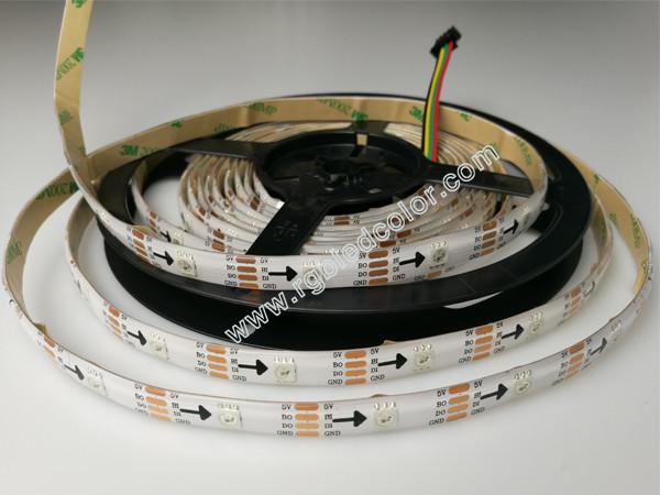 individual control dc5v white pcb 60led ws2813 dual signal led strip light