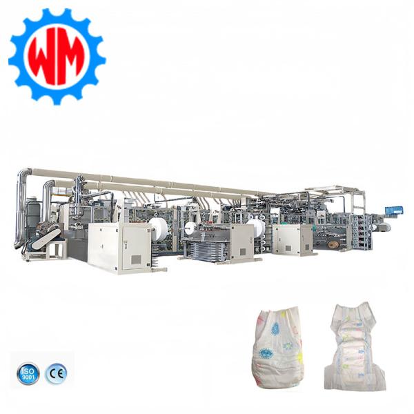98% Yield Rate Full Servo Baby Diaper Making Machine 800pcs/min CE ISO Certificate